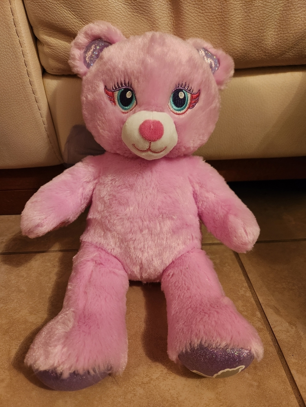 Build A Bear Beary Fairy Teddy Bear Pink With Purple Wings BAB